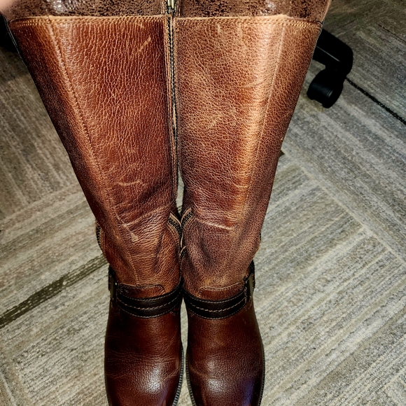 Earth Origins Brown Leather Riding Boots for Women - Picture 4 of 7